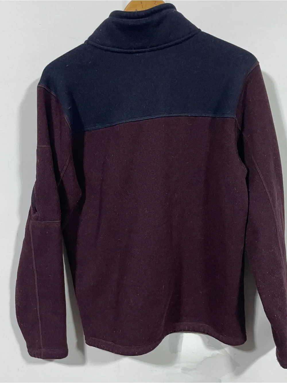 The North Face Men's Half-Zip Fleece in Plum and Navy